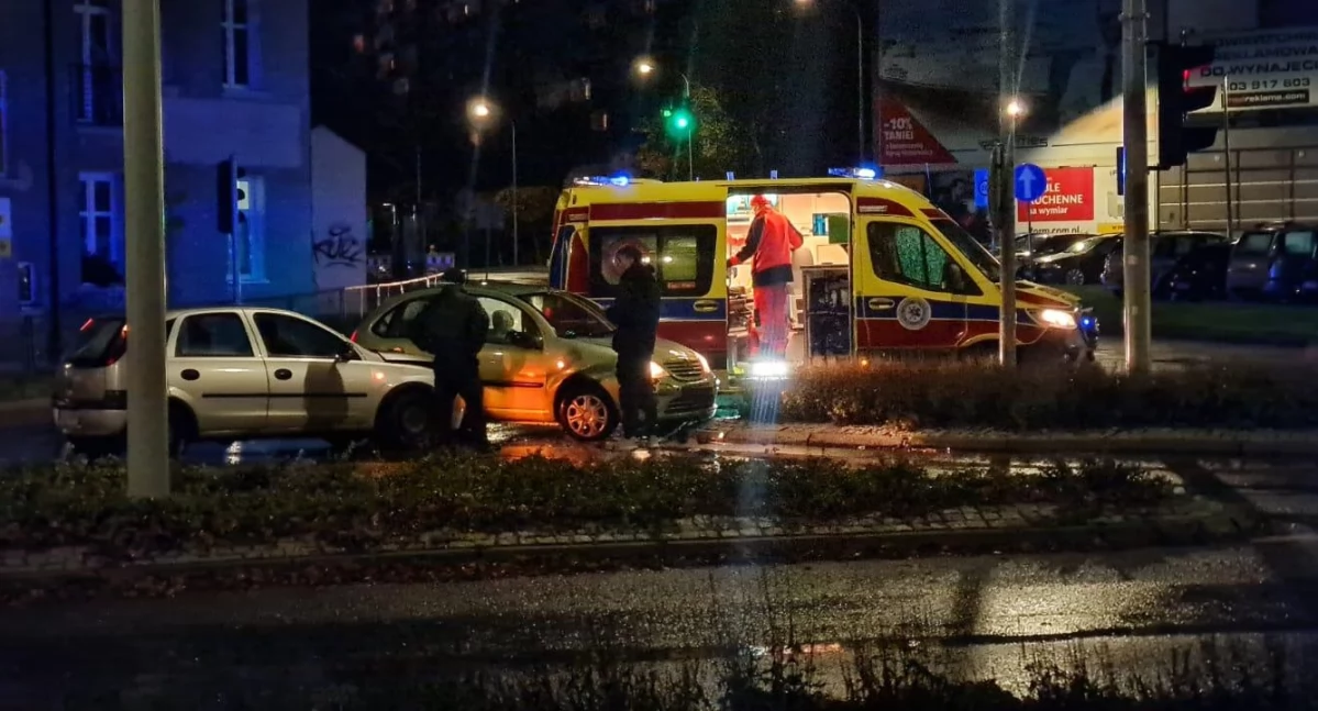 Zderzenie przy wjeździe do centrum miasta 