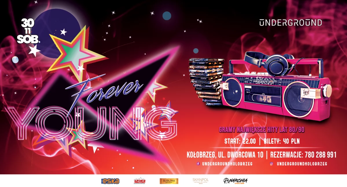 Forever Young. Impreza przy szlagierach lat 80 oraz 90