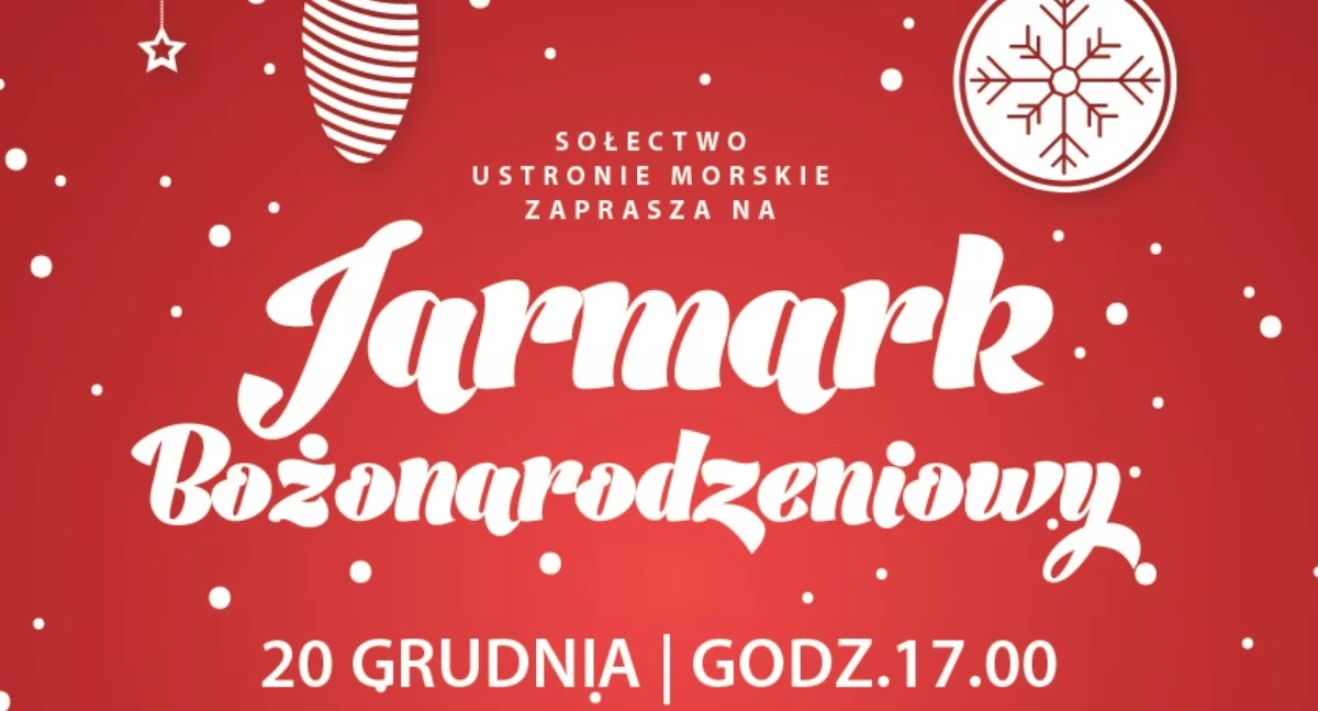 Ustronie Morskie: 20 grudnia zaplanowano Jarmark Bożonarodzeniowy