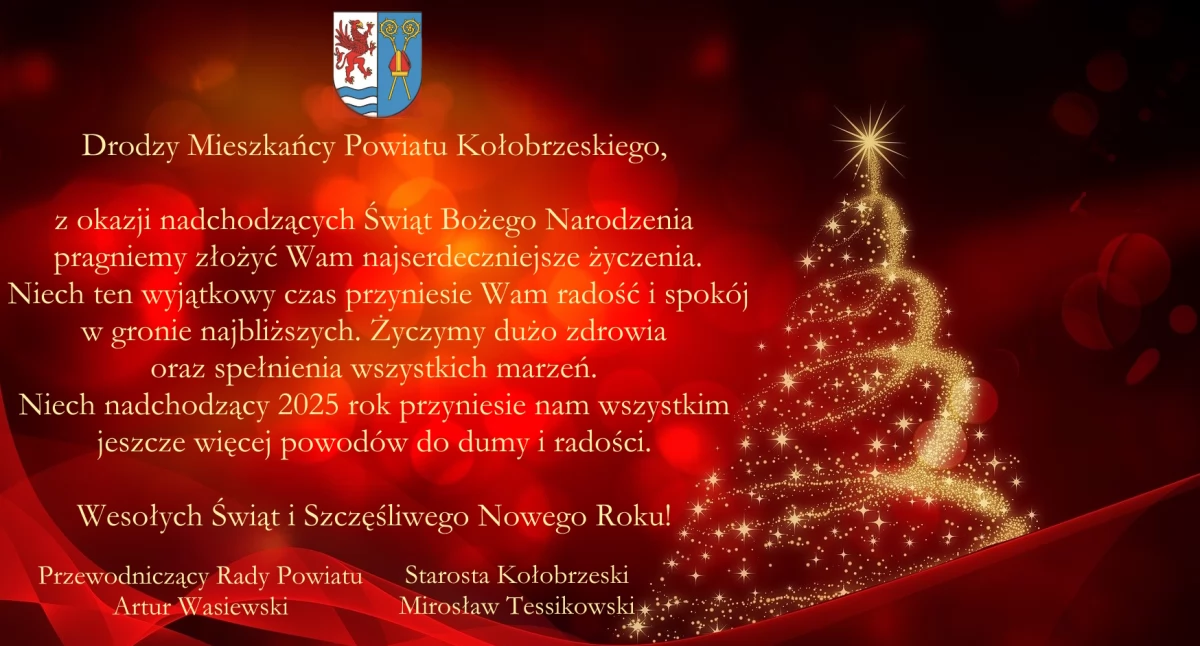 Wesołych Świąt życzy Starostwo Powiatowe w Kołobrzegu