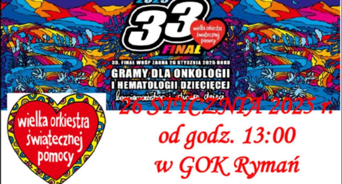 Gmina Rymań zaprasza na 33 finał WOŚP