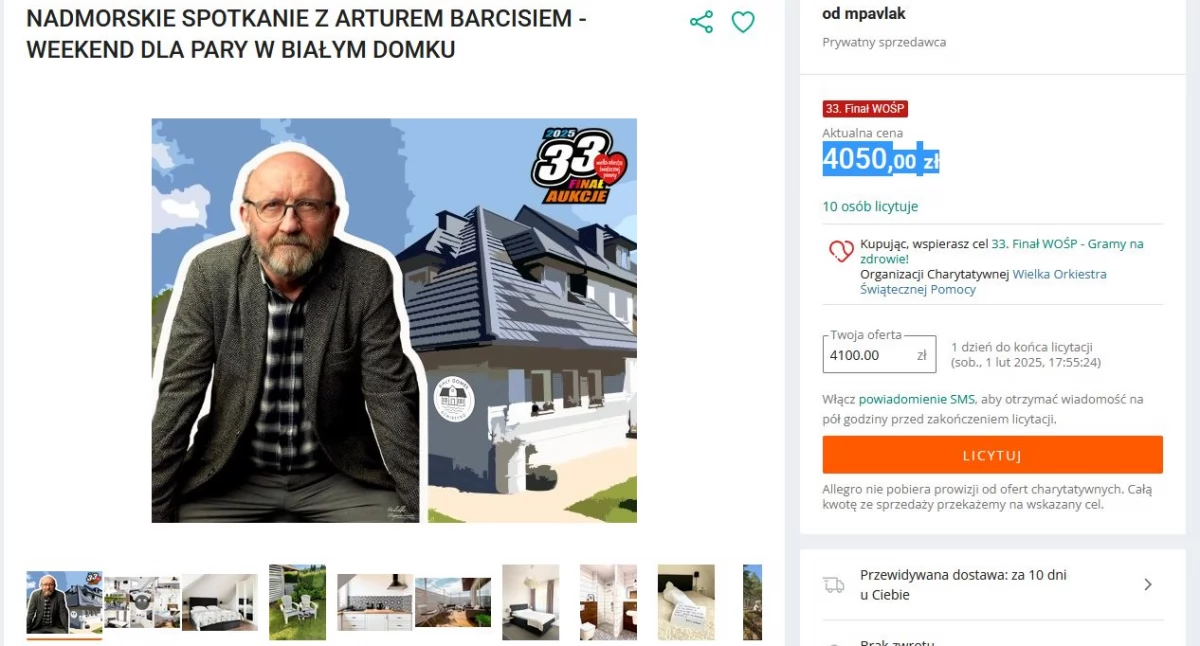 Trwają aukcje WOŚP. To ostatnia szansa by wziąć udział w licytacjach