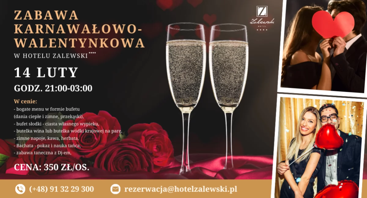 Hotel Zalewski**** - zabawa karnawałowo-walentynkowa