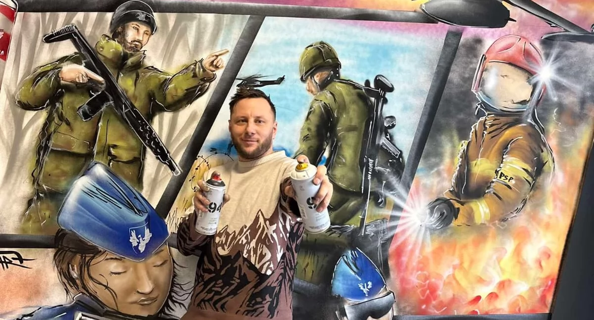 W szkole powstał niezwykły mural. Autorem jest Cukin