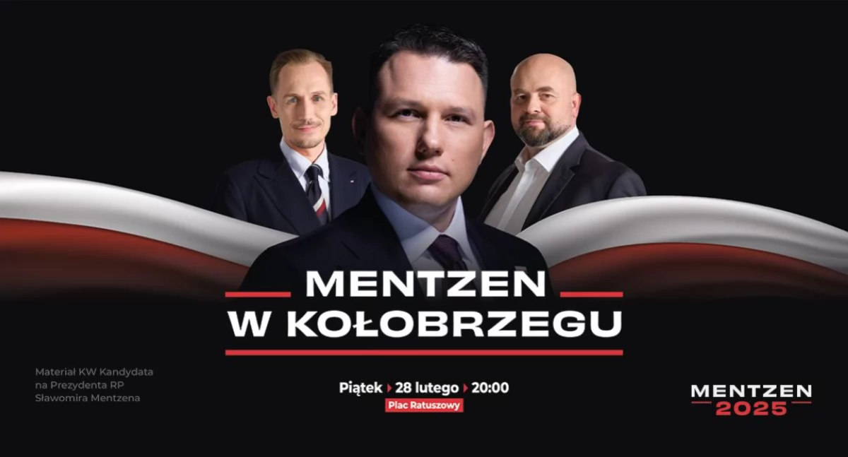 Sławomir Mentzen z wizytą w Kołobrzegu. Otwarte spotkanie na Placu Ratuszowym