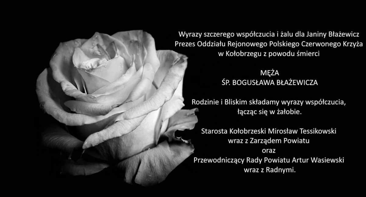 Wyrazy szczerego współczucia dla Prezes Oddziału Rejonowego Polskiego Czerwonego Krzyża