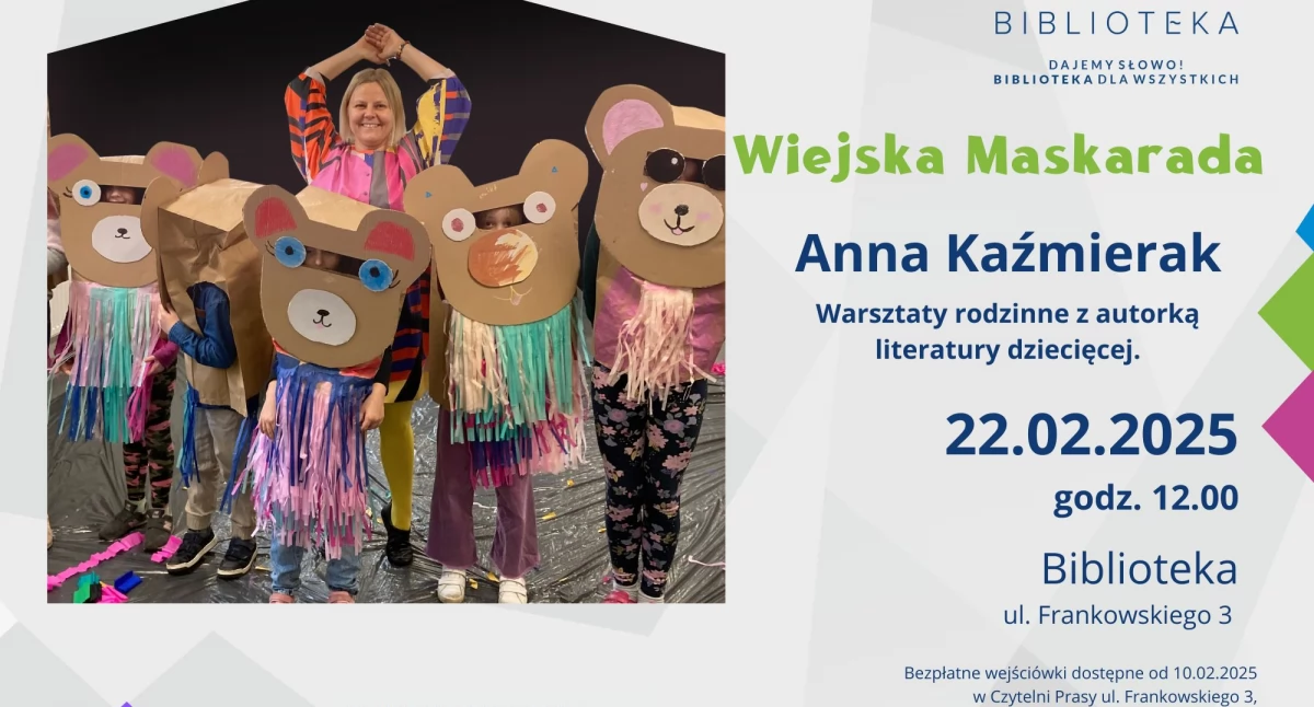 Warsztaty rodzinne z autorką literatury dziecięcej