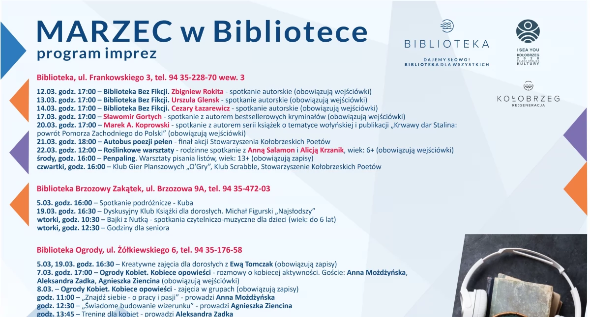 Spotkania autorskie i warsztaty. Marzec z Miejską Biblioteką Publiczną