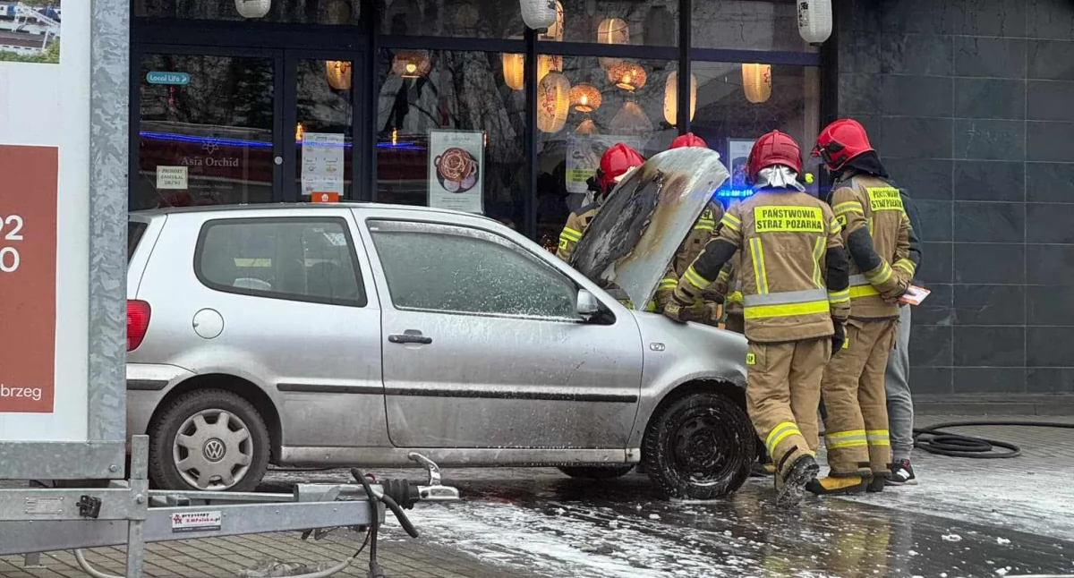 Pożar samochodu. Strażacy szybko opanowali sytuację
