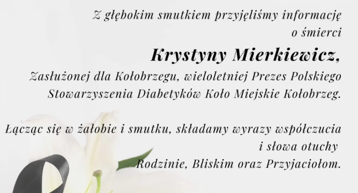 Z głębokim smutkiem...