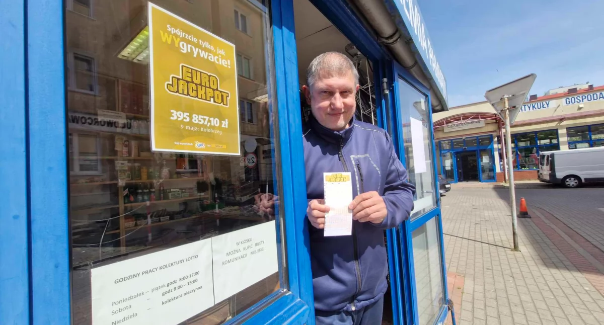Szczęśliwiec z Kołobrzegu wygrał blisko 400 tysięcy zł w Eurojackpot. Tutaj padła wygrana