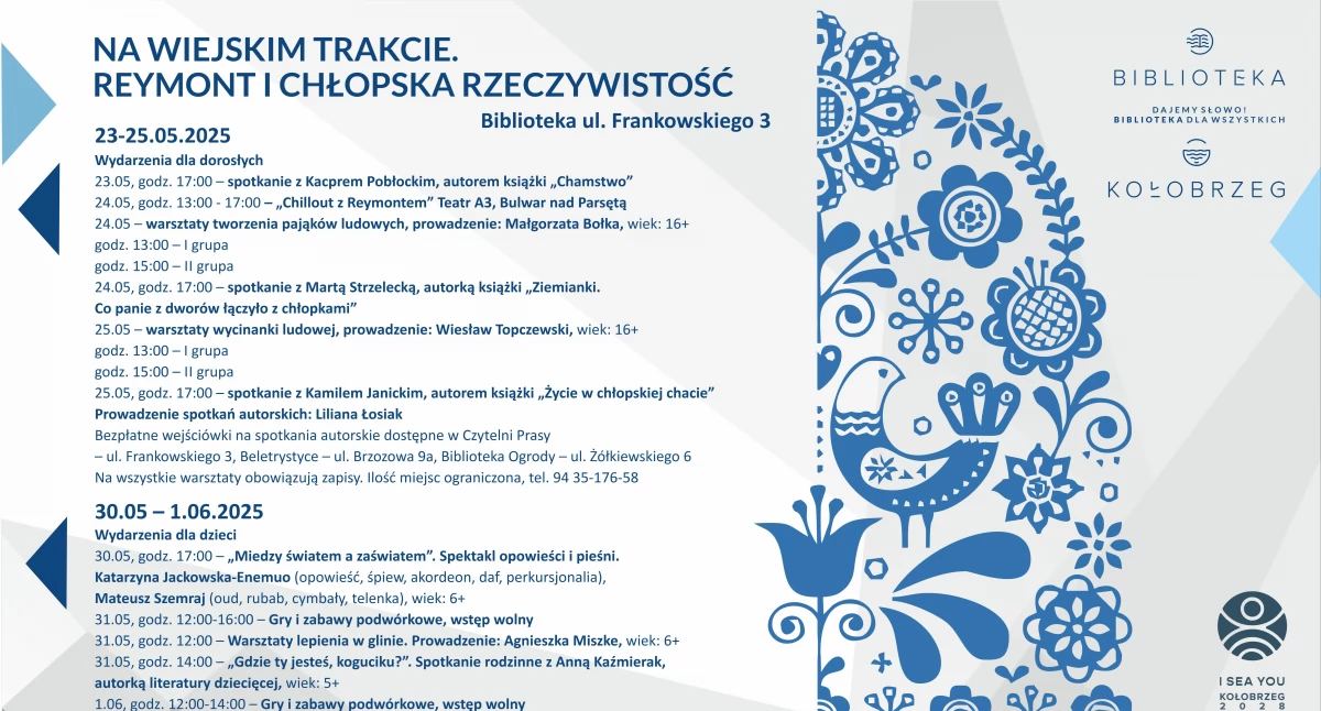 Na wiejskim trakcie. Kołobrzeska biblioteka oddaje hołd Reymontowi i kulturze chłopskiej