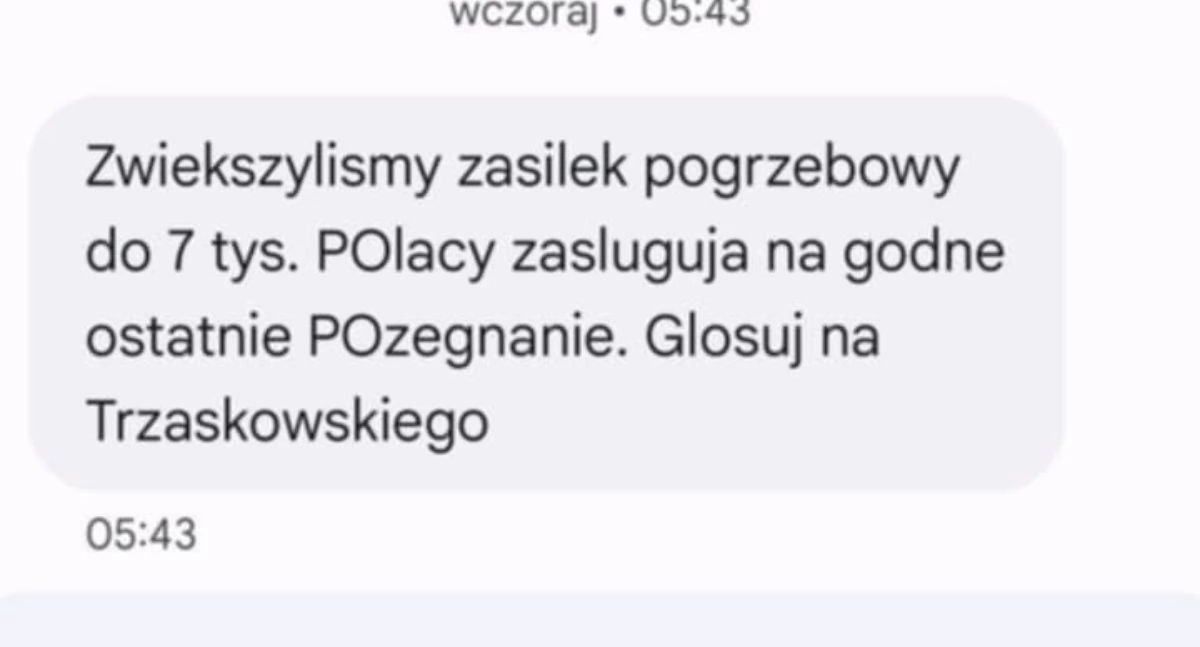 Kołobrzeżanie też dostają smsy o Trzaskowskim. Komu wierzyć? - pyta Czytelnik