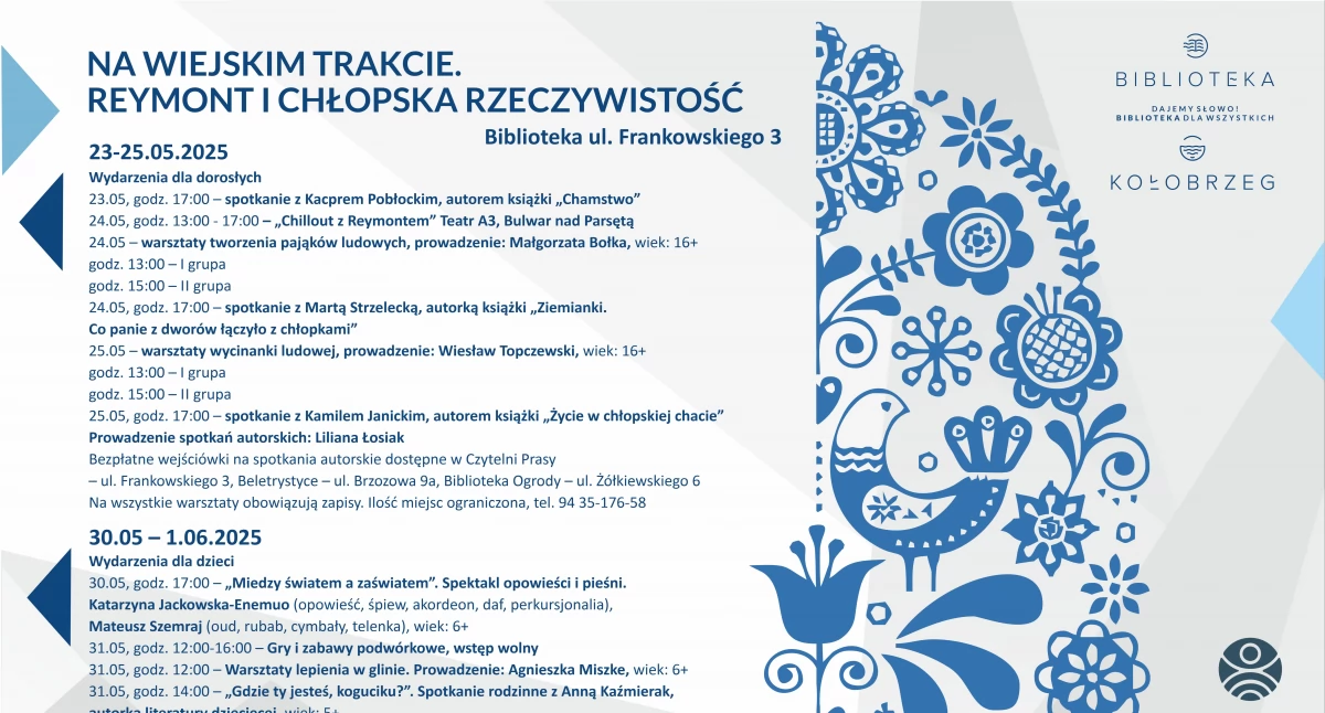 Trzy wieczory, jedno doświadczenie. Kołobrzeska biblioteka zaprasza na cykl spotkań