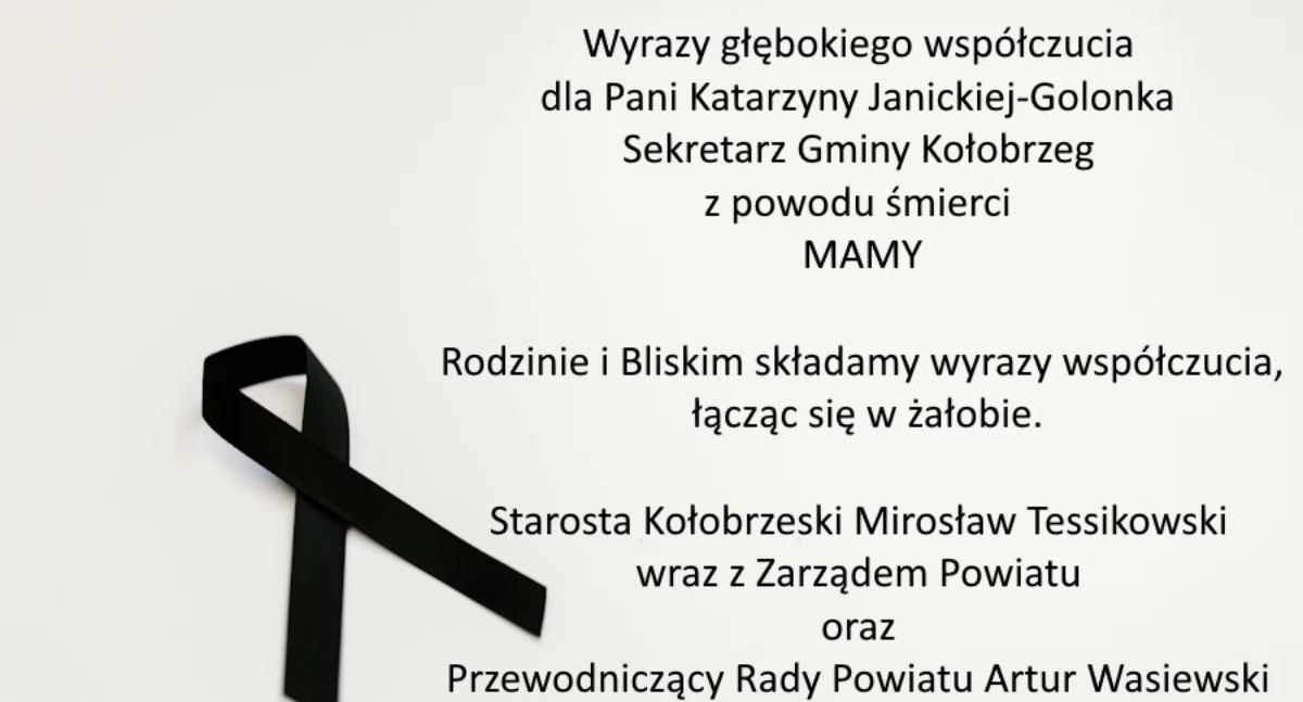 Wyrazy głębokiego współczucia...