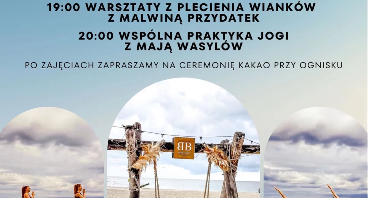 Joga, wianki i ognisko w szczytnym celu. Noc Kupały na plaży