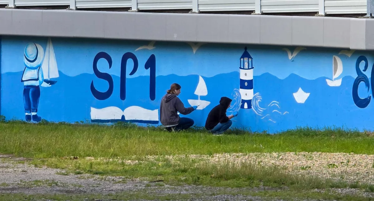 Powstaje mural z okazji 80-lecia Szkoły Podstawowej nr 1