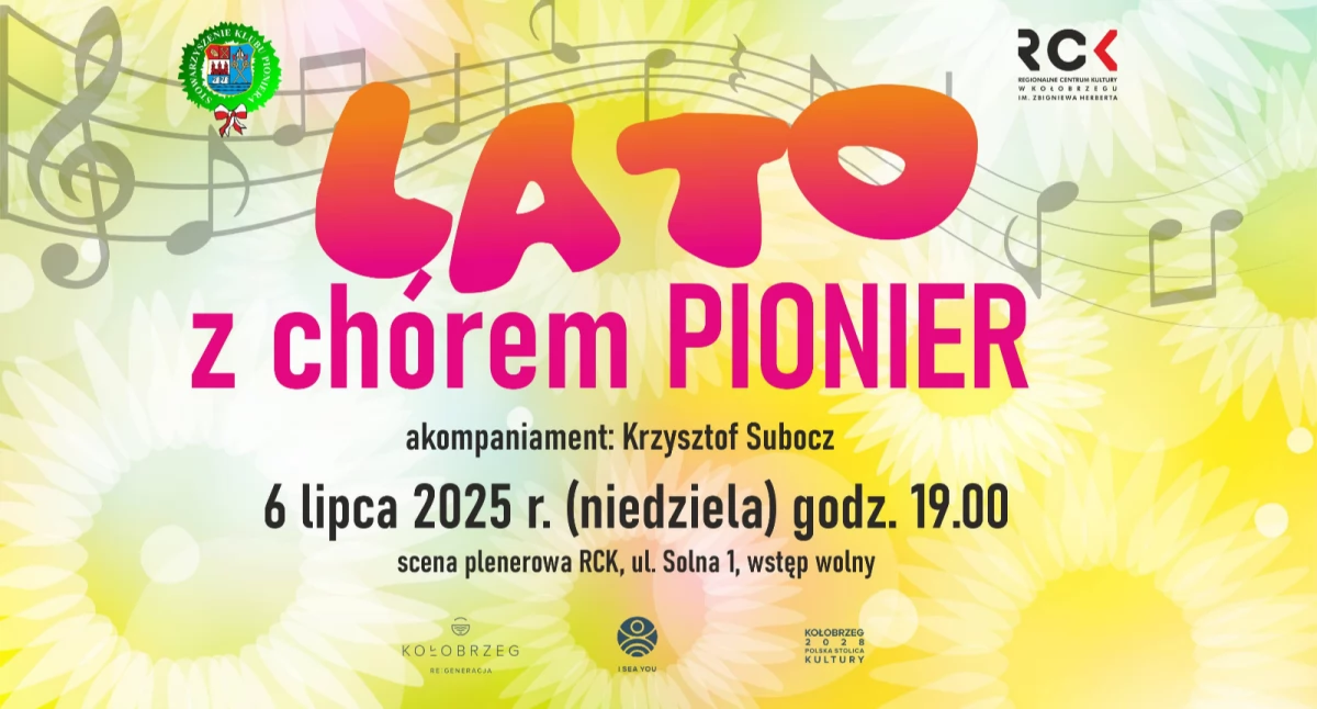  Letni wieczór z muzyką w Kołobrzegu. Bezpłatny koncert plenerowy chóru Pionier