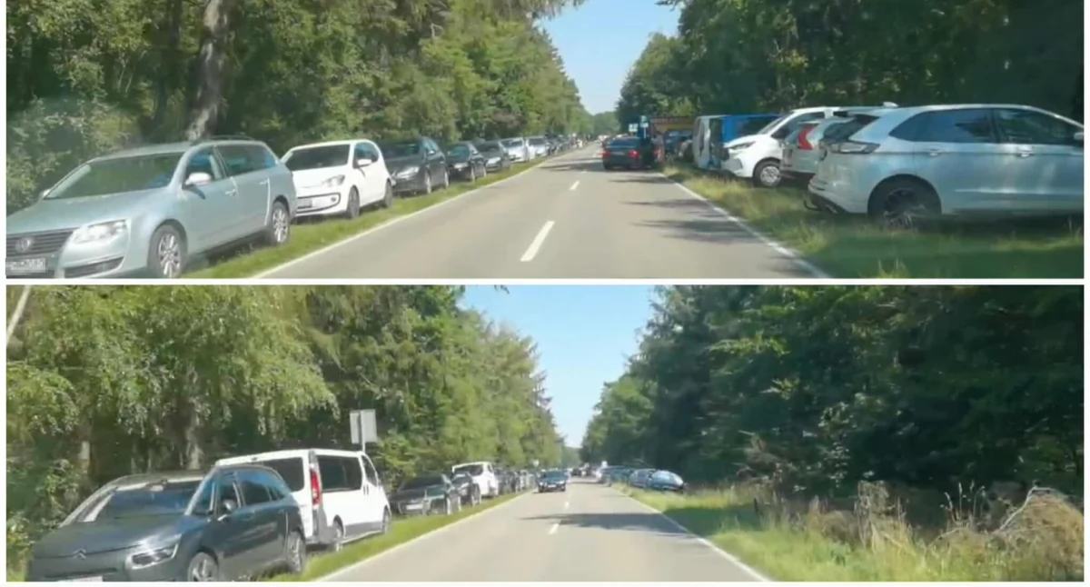 Tłumy na plażach między Grzybowem a Dźwirzynem i parkingowy chaos