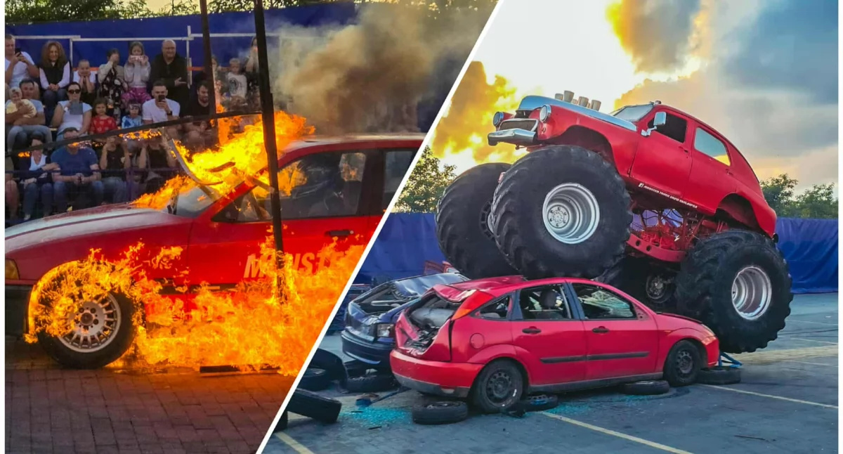 Monster Trucki i pokazy kaskaderskie nad morzem [zdjęcia]