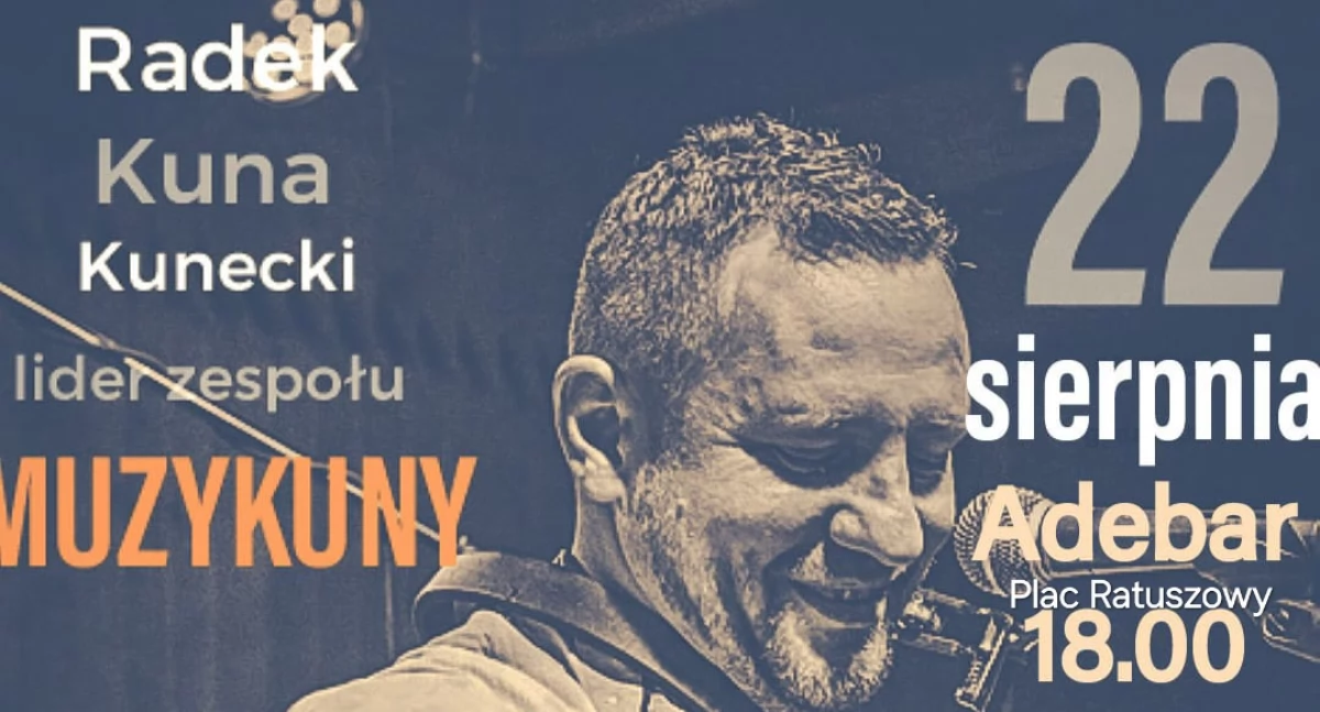 Radek „Kuna” Kunecki zagra w Kołobrzegu. Kameralny koncert na Placu Ratuszowym