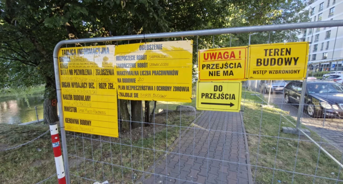 Bulwary Parsęty do przebudowy. Wykonawca ogrodził teren, za chwilę ruszają prace