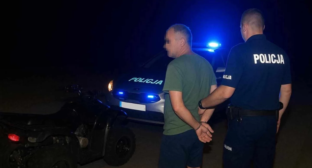 Nietrzeźwy kierowca quada zatrzymany po nocnym pościgu