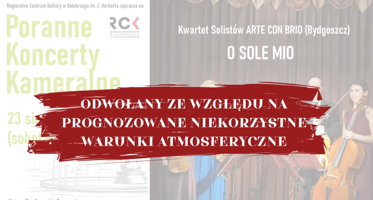 Prognozy pogody pokrzyżowały plany. Koncert odwołany