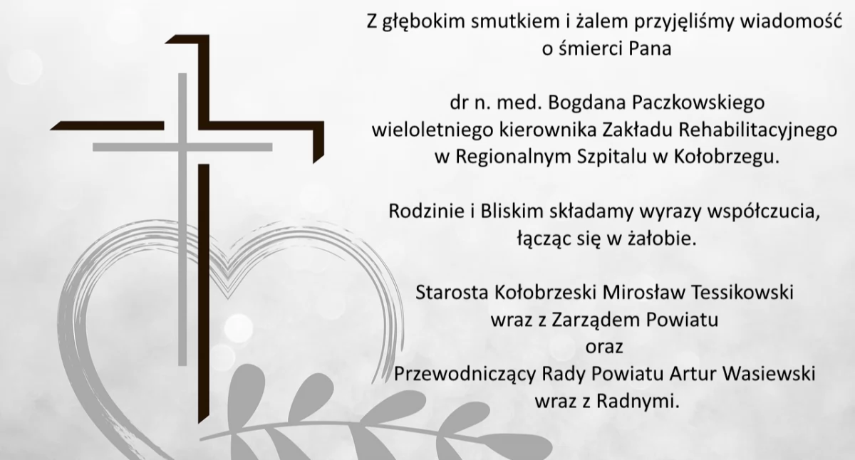 Z głębokim smutkiem i żalem...