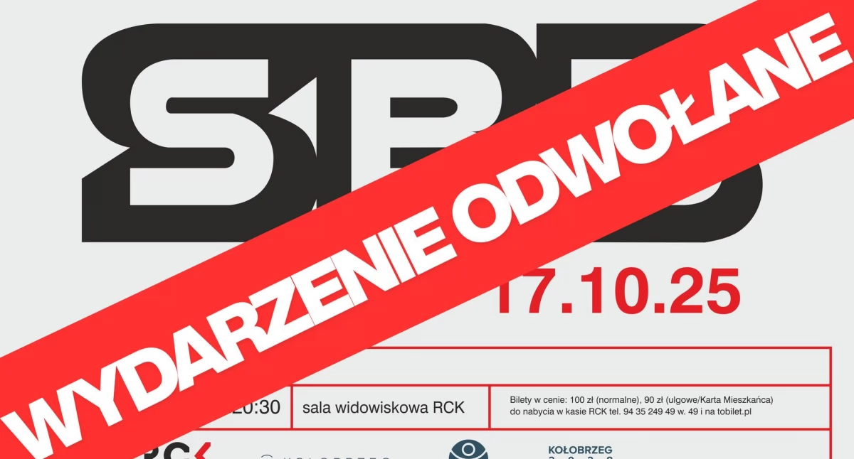 Koncert SBB odwołany. Komunikat Regionalnego Centrum Kultury
