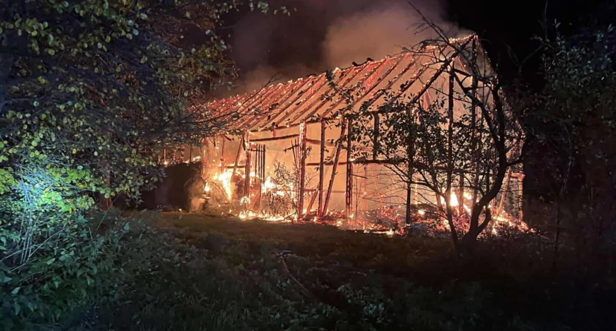 Wielki pożar pod Kołobrzegiem. Budynek doszczętnie spłonął
