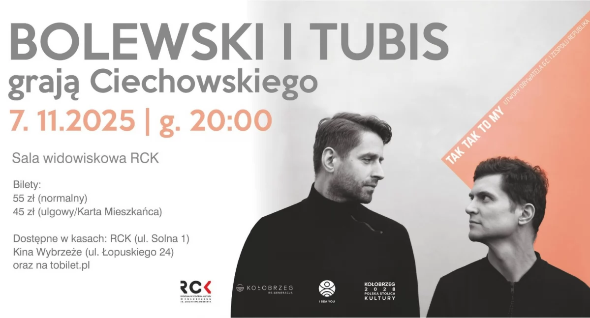 Bolewski & Tubis zagrają w Kołobrzegu