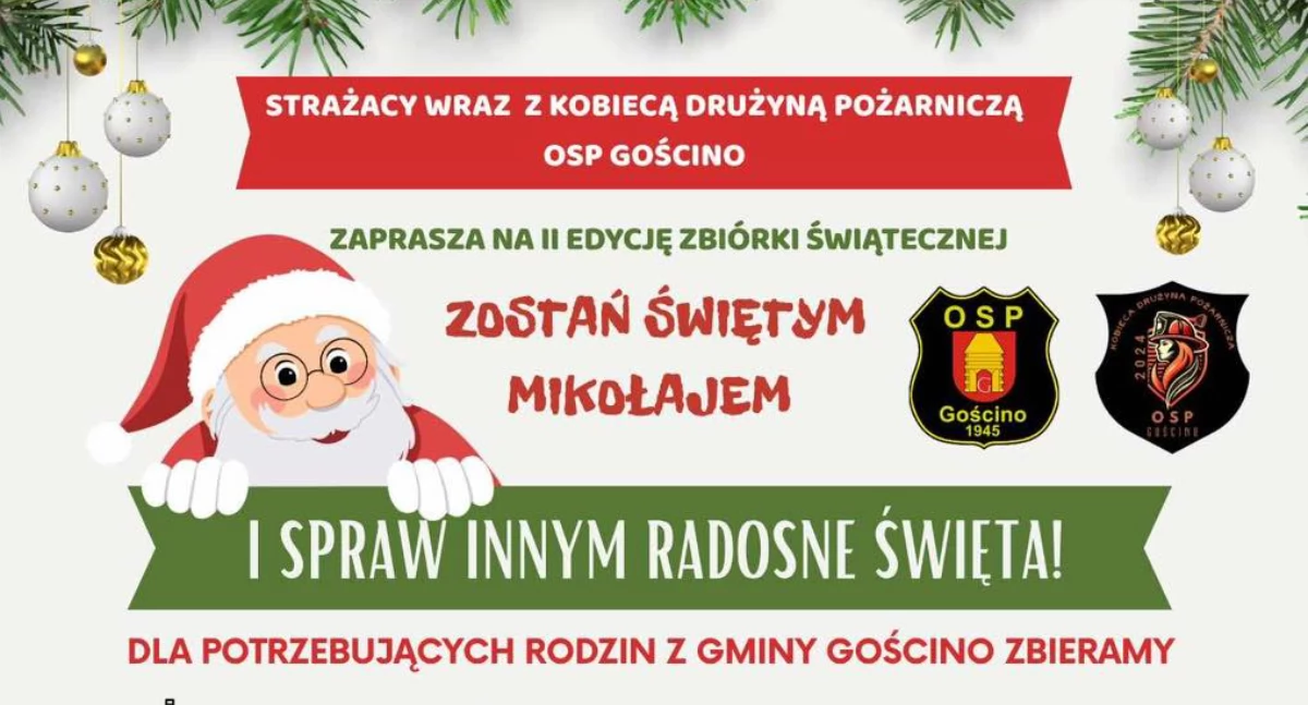 Zostań Świętym Mikołajem. Zbiórka strażaków z OSP dla najbardziej potrzebujących rodzin