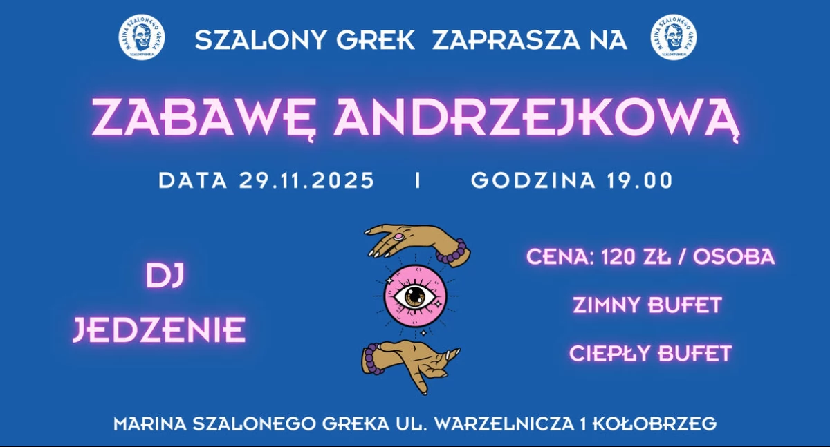 Szalony Grek zaprasza na Zabawę Andrzejkową