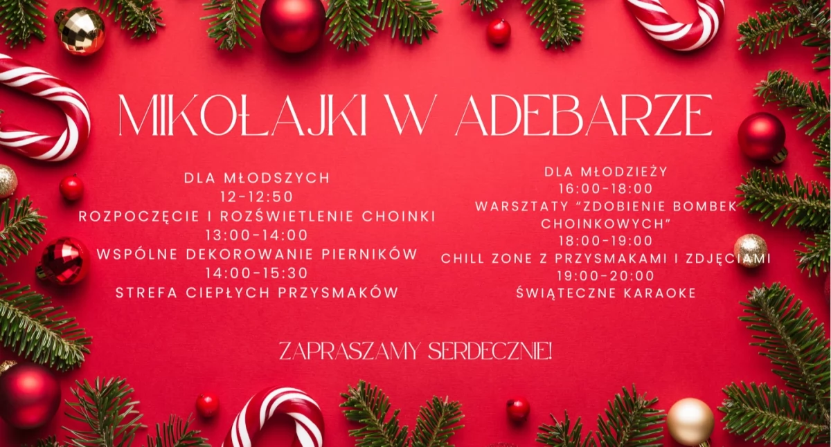 Kreatywne warsztaty, słodkości i świąteczna atmosfera. Mikołajki w Adebarze