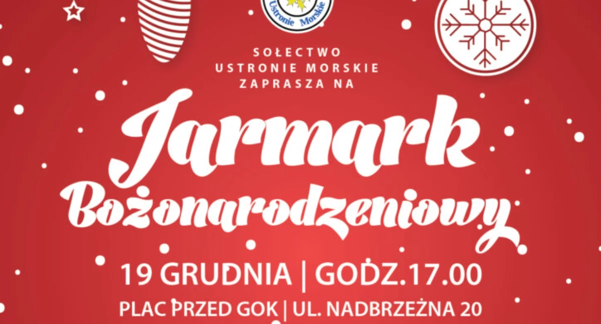 Będzie kiermasz, warsztaty i zagroda św. Mikołaja. Jarmark Bożonarodzeniowy w Ustroniu Morskim