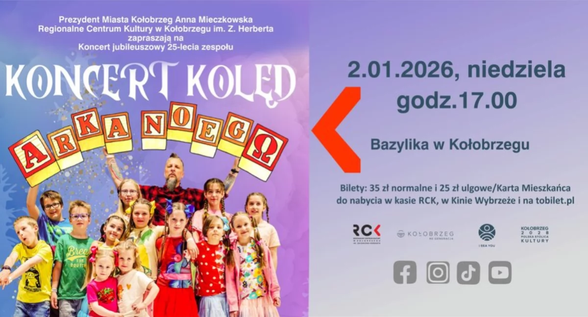 Arka Noego wystąpi w Kołobrzegu. Są już bilety na noworoczny koncert