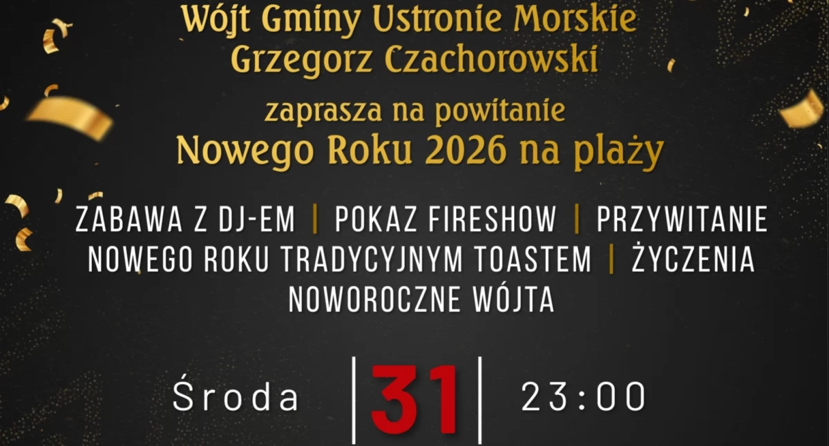 Sylwester w Ustroniu Morskim - przywitaj Nowy Rok na plaży