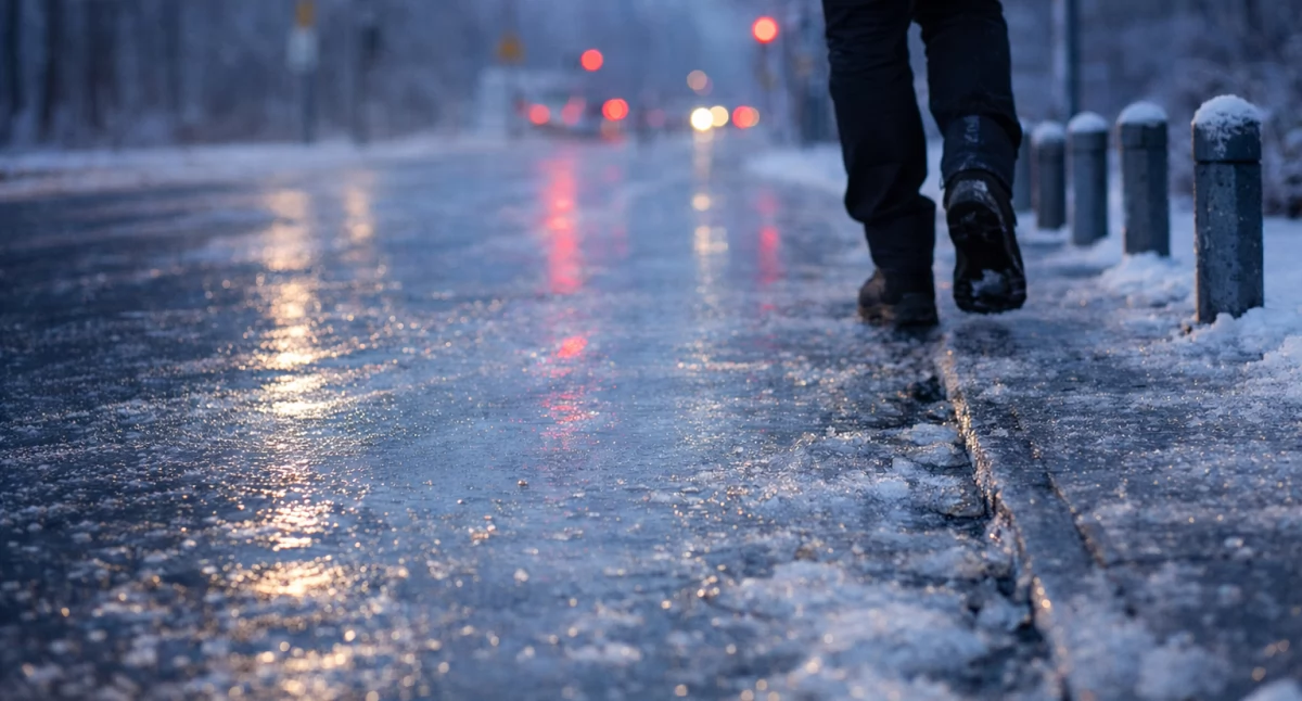 Szklanka na drogach i chodnikach. IMGW ostrzega mieszkańców regionu