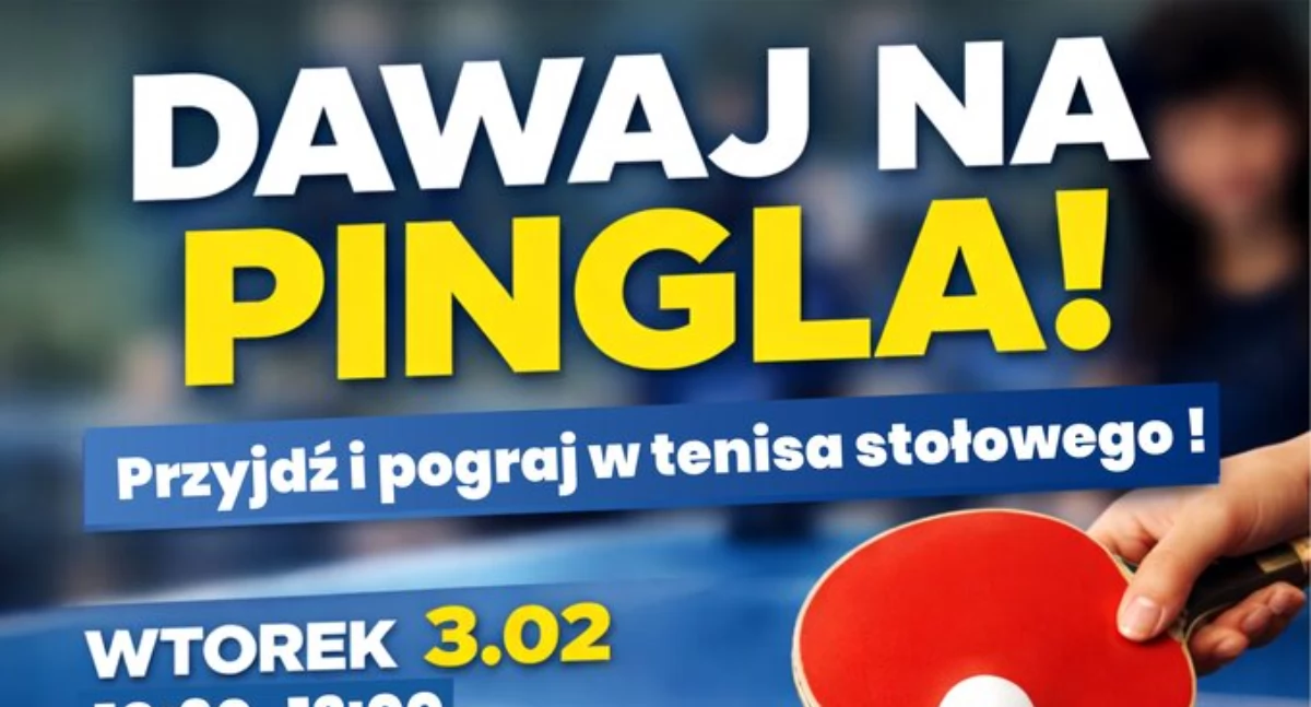 Ferie z tenisem stołowym. Bezpłatne zajęcia dla każdego