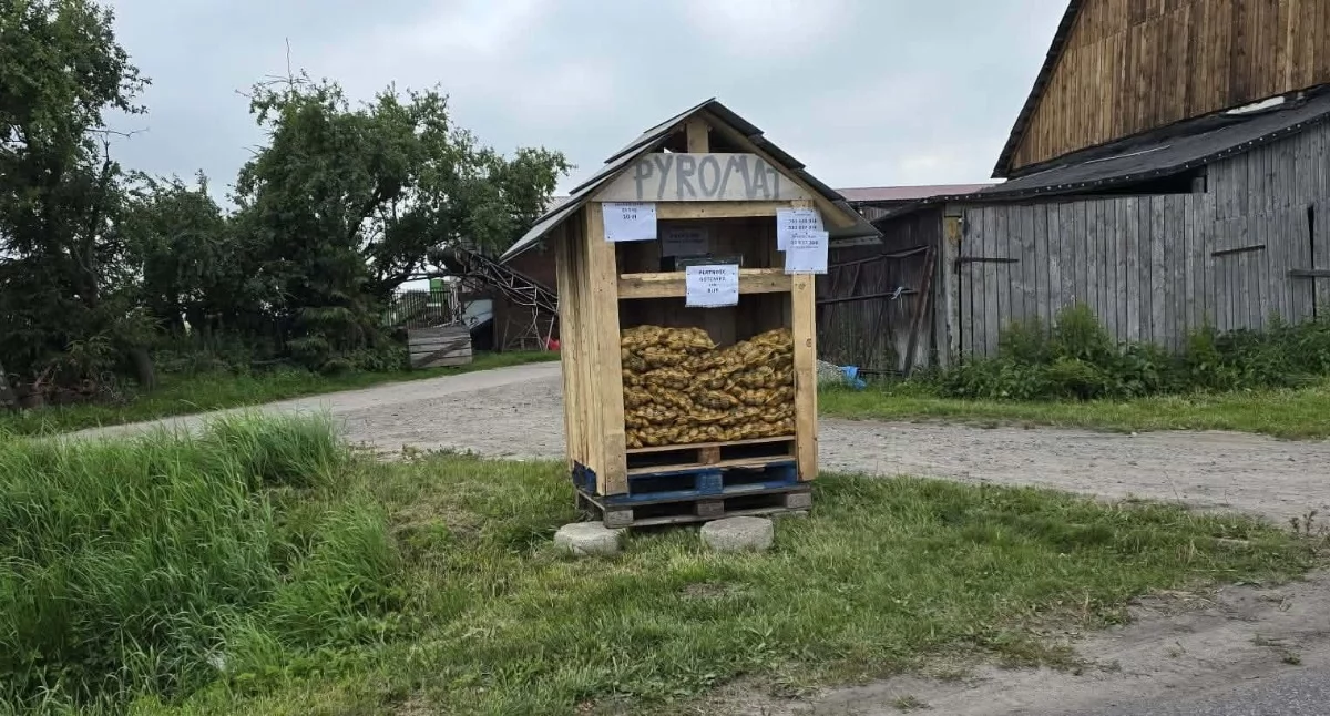 Przy drodze stanął pyromat. Ziemniaki kupisz tu o każdej porze