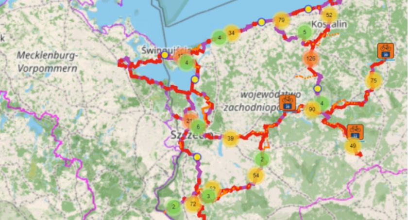 Nowa mapa rowerowa Pomorza Zachodniego. Więcej funkcji, więcej atrakcji