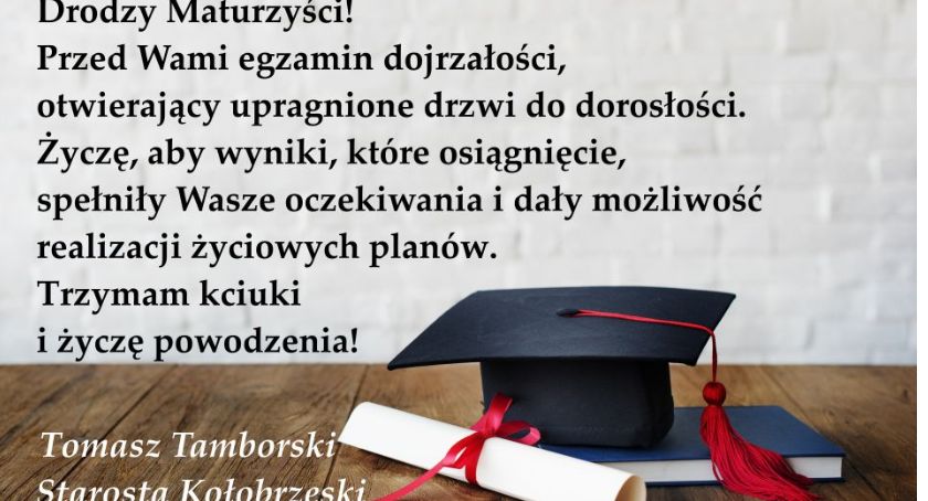 Życzenia dla maturzystów 