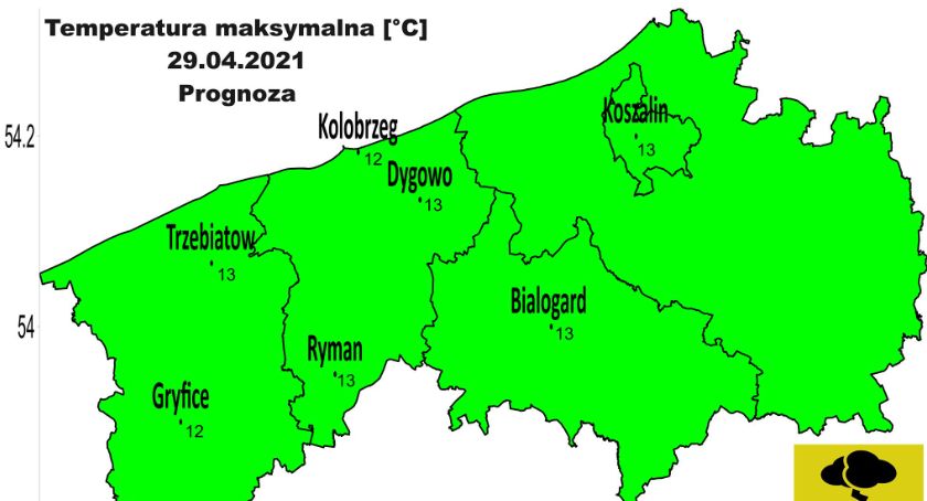 Meteo Kołobrzeg: Cieplej, ale...