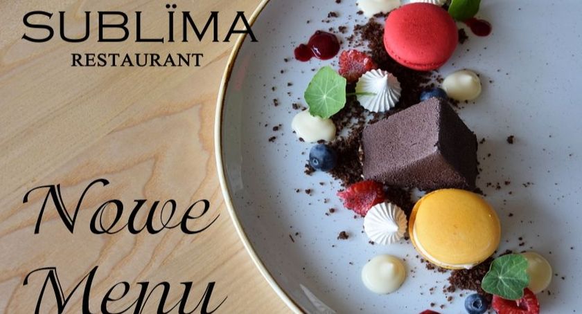 Nowe menu w Restauracji Sublima.