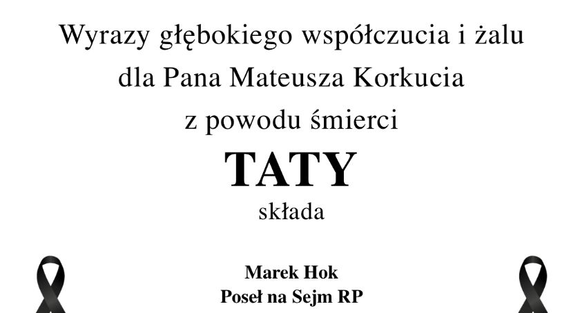 Wyrazy głębokiego współczucia i żalu 