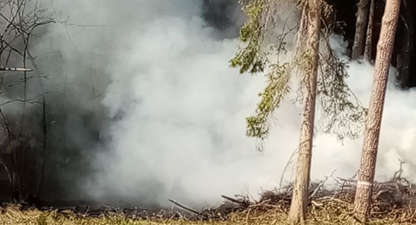 Pożar lasu pod Dygowem