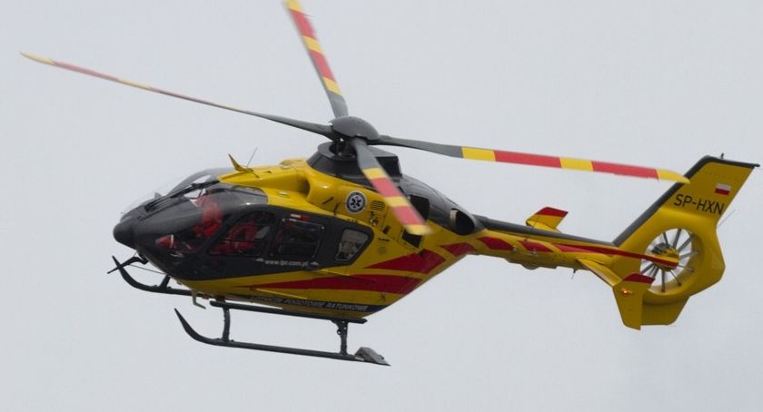 Poważny wypadek przy budowie miejskiego żłobka. Pracownik przetransportowany śmigłowcem do szpitala