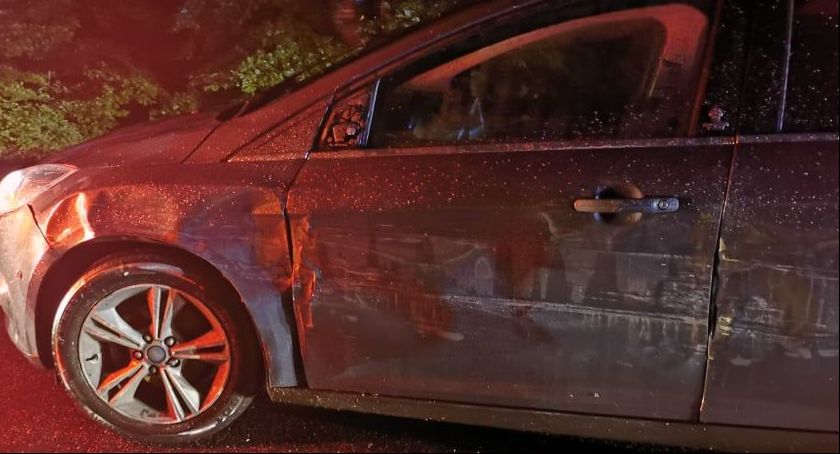 Zderzenie na krajowej 11. Miał zaparowane szyby i zjechał na przeciwny pas ruchu