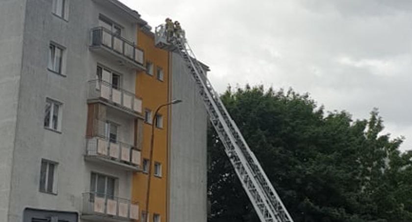Akcja straży pożarnej przy Unii Lubelskiej